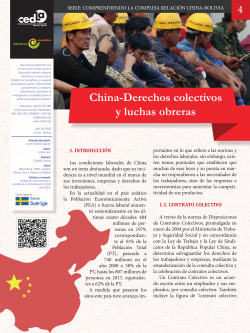Serie: Comprendiendo la compleja relación China-Bolivia 4: China – Derechos colectivos y luchas obreras
